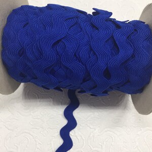 Royal Blue Rick Rack Braid 15mm Trim by the Yard, Knackered Mamas Rick Rack for Crafting, Sewing, Scrapbooking, Quilting Decorative Ribbon