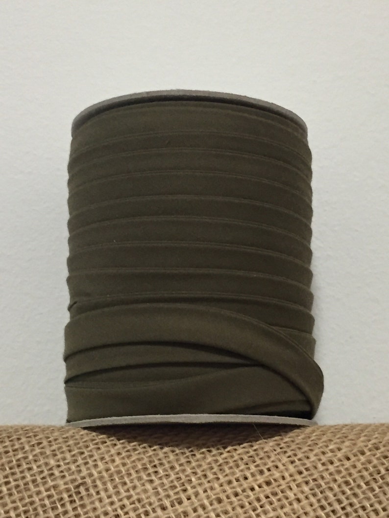 PolyCotton Bias Binding By The Meter 12 Double Fold Bias Tape Olive Green Bias Binding 13mm Seam Binding