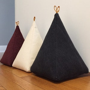 Too Heavy to Handle Doorstops, XL Black Door Stops, Doorstoppers Wine, Vintage Colour Decor, Burgundy Doorstops, Heavy Weight Doorstop Cream