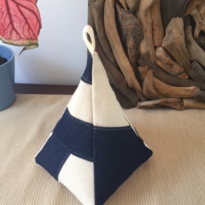Sculpted Fabric Door Stops, Modern Farmhouse, Boho Doorstops, Minimalist Doorstoppers, Patchwork Doorstops, Mismatched Doorstops,  On Trend