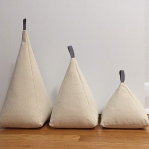 Twill Top Doorstop, Easy Fill Door Stop, The One and Only Natural Canvas Soft Doorstop, Weighted Fabric,  Doorstopper Natural Canvas, Simple