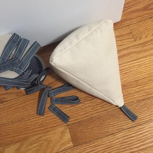 Blue Heron Top Doorstop, Easy Fill Door Stop, The One and Only Natural Canvas Soft Doorstop, XS Doorstops, XL  Doorstopper Natural Canvas