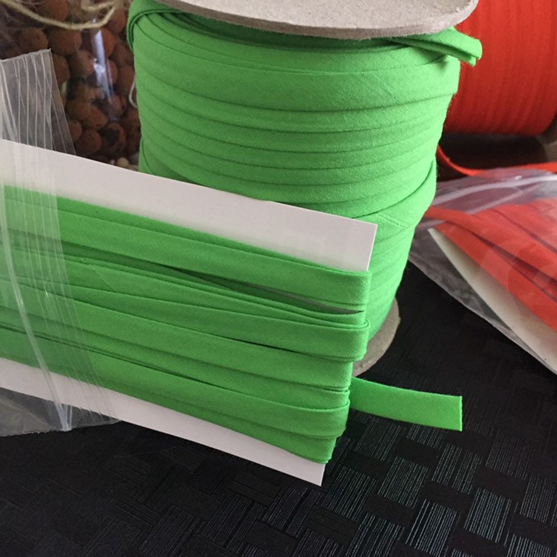 Green Bias Tape 5 yards 1/4 double fold Bias Tape bias tape Etsy