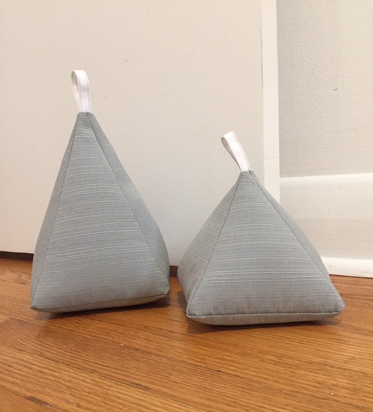 Grey Fabric Door Stops Modern Fabric Doorstops grey & white Etsy