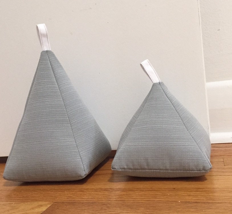Grey Fabric Door Stops Modern Fabric Doorstops grey & white Etsy
