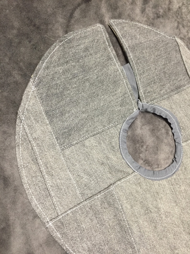 Earth Tone Patchwork Denim Tree Skirt Minimalist Mini Etsy