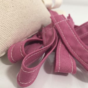Raspberry Souffle & Canvas Doorstop, Stitched Bottom Door Stop, The One and Only Doorstop,  Doorstopper Natural Decor, Custom Colour Pink