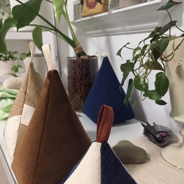 Door Stops Velvet Doorstops Antique Gold Check Natural Etsy