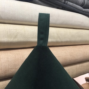Gorgeous Green Doorstoppers, Easy Fill Doorstop, Dark Green Door Stop, Weighted Door Stoppers, Knackered Mamas Doorstops, Pyramid Weights