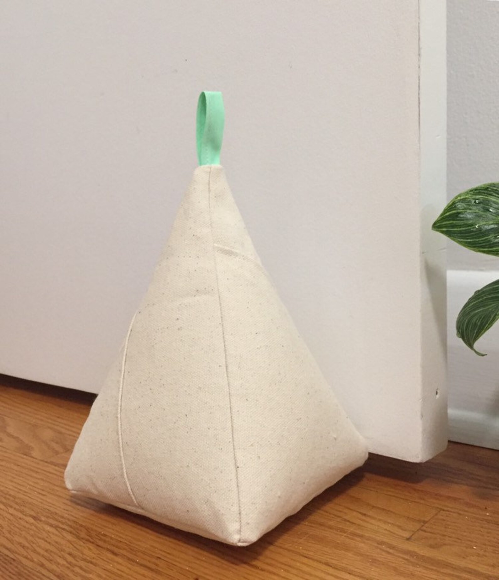 Canvas Doorstops Pyramid Door Stops Patchwork Doorstops Etsy