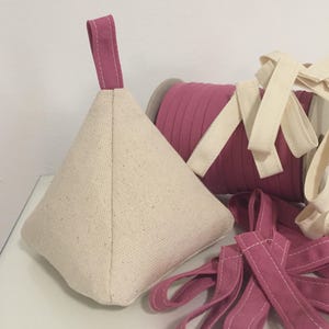 Raspberry Souffle & Natural Doorstop, Easy Fill Door Stop, The One and Only Natural Canvas Soft Doorstop Sets,  Doorstopper Natural Canvas