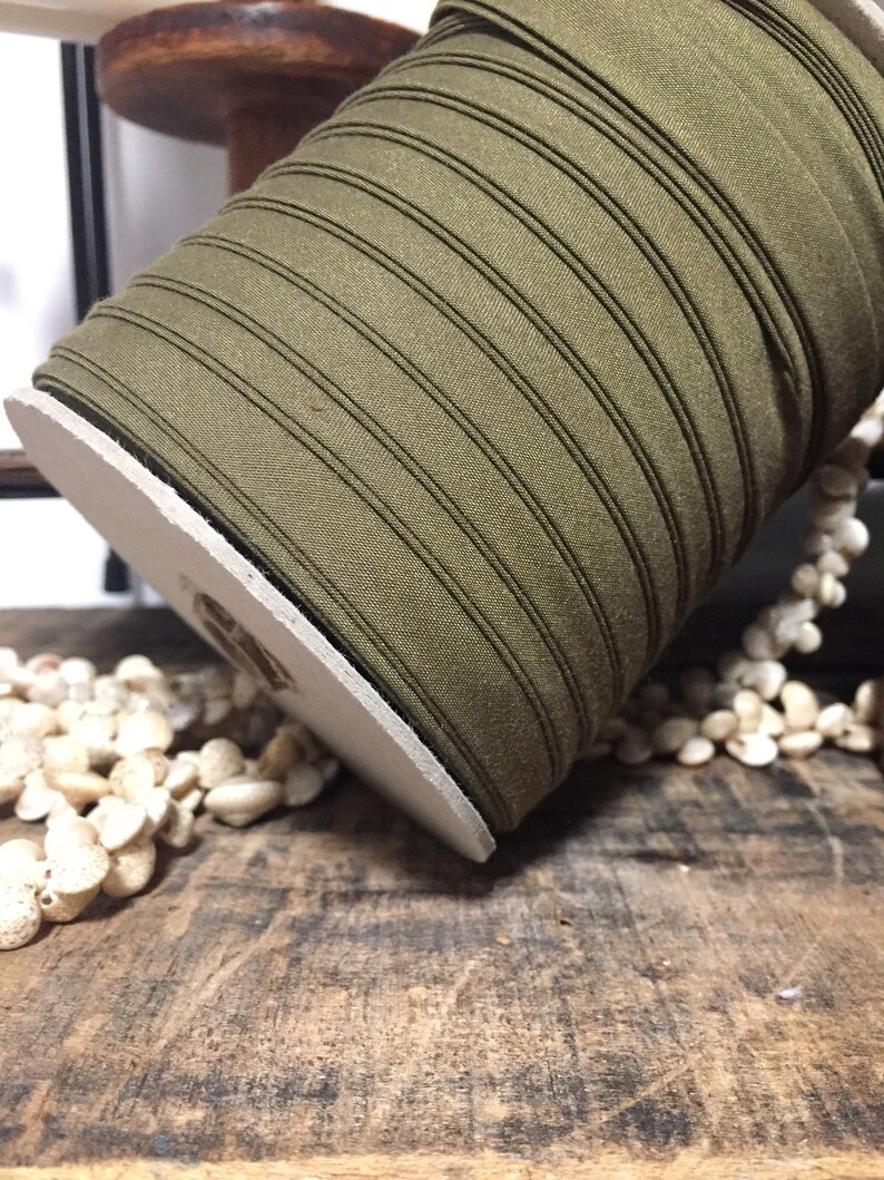 PolyCotton Bias Binding By The Meter 12 Double Fold Bias Tape Olive Green Bias Binding 13mm Seam Binding