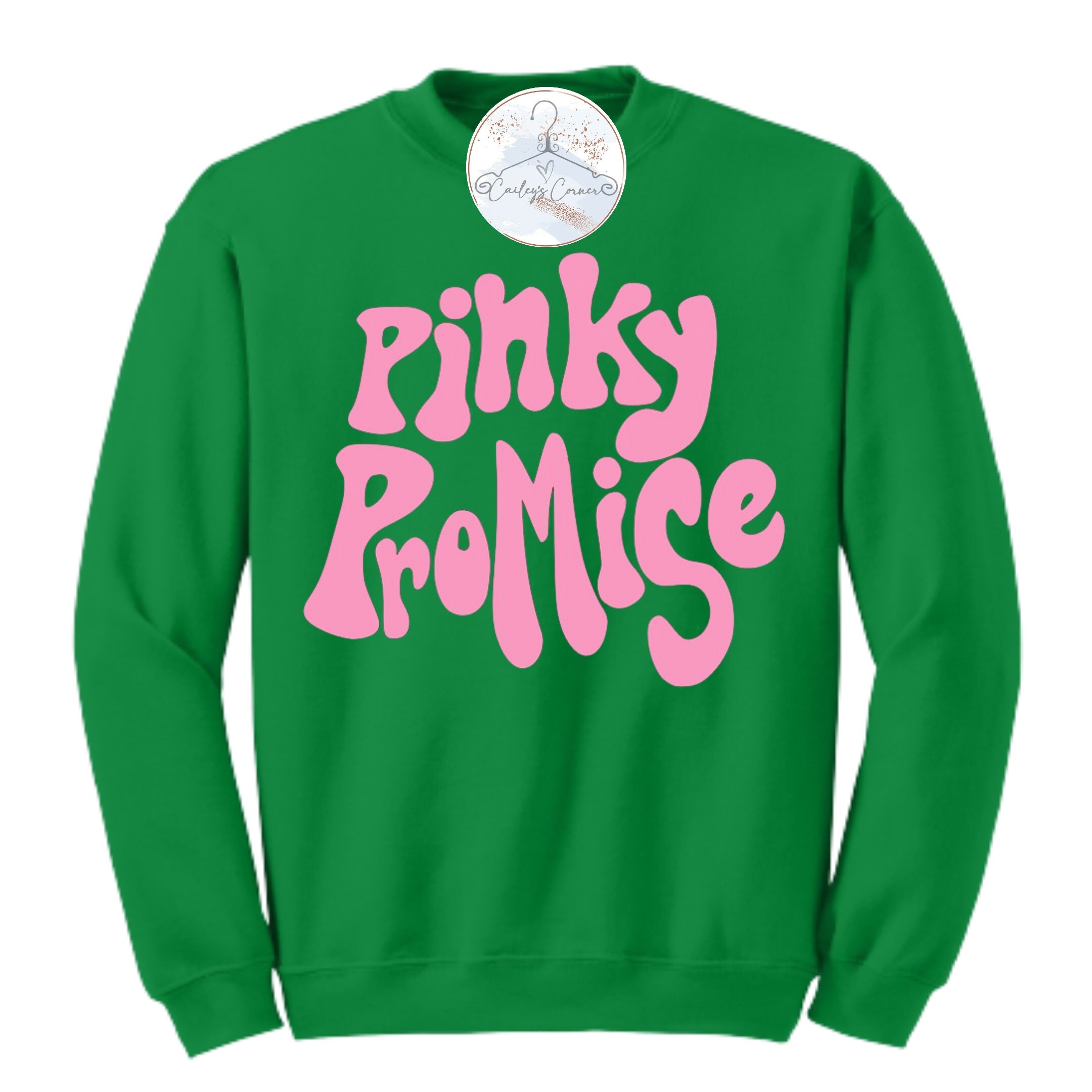 Sequins Preppy Pink Santa Lime Green Sweatshirt