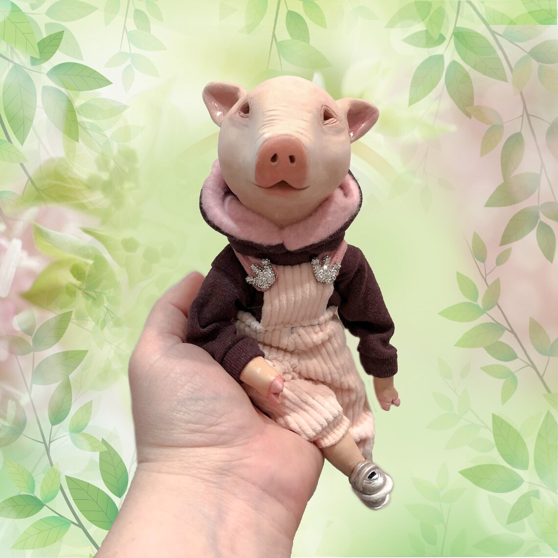 Cute pig toy animal Preorder Pink piggy casual dad piglet Etsy
