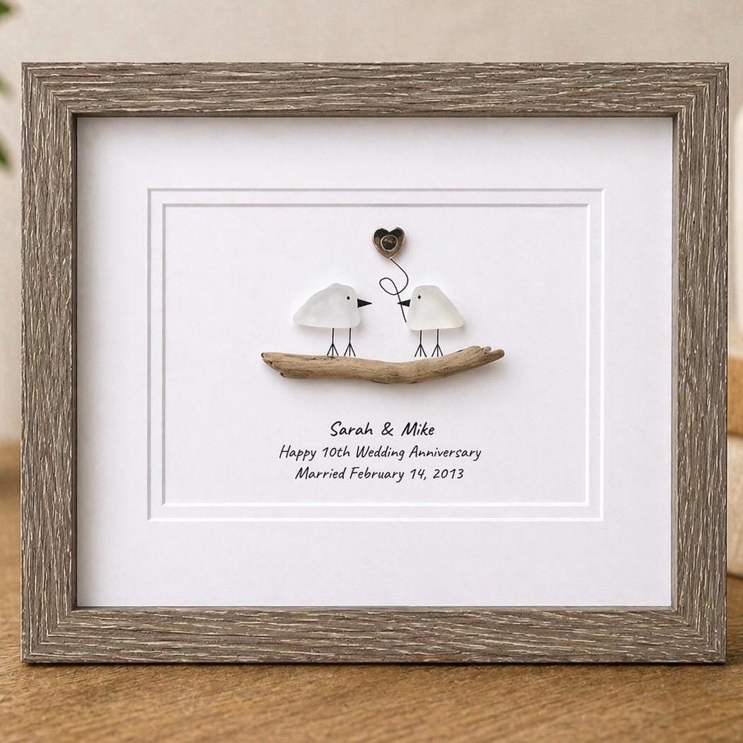 10th Wedding Anniversary Personalized Gift, Tin Ten Year
