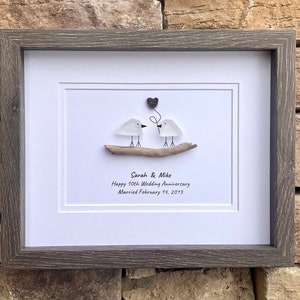 Cadeau personnalisé pour 10e anniversaire de mariage, oeuvre d&#39;art pour dix ans en étain, cadeau d&#39;anniversaire pour femme, mari