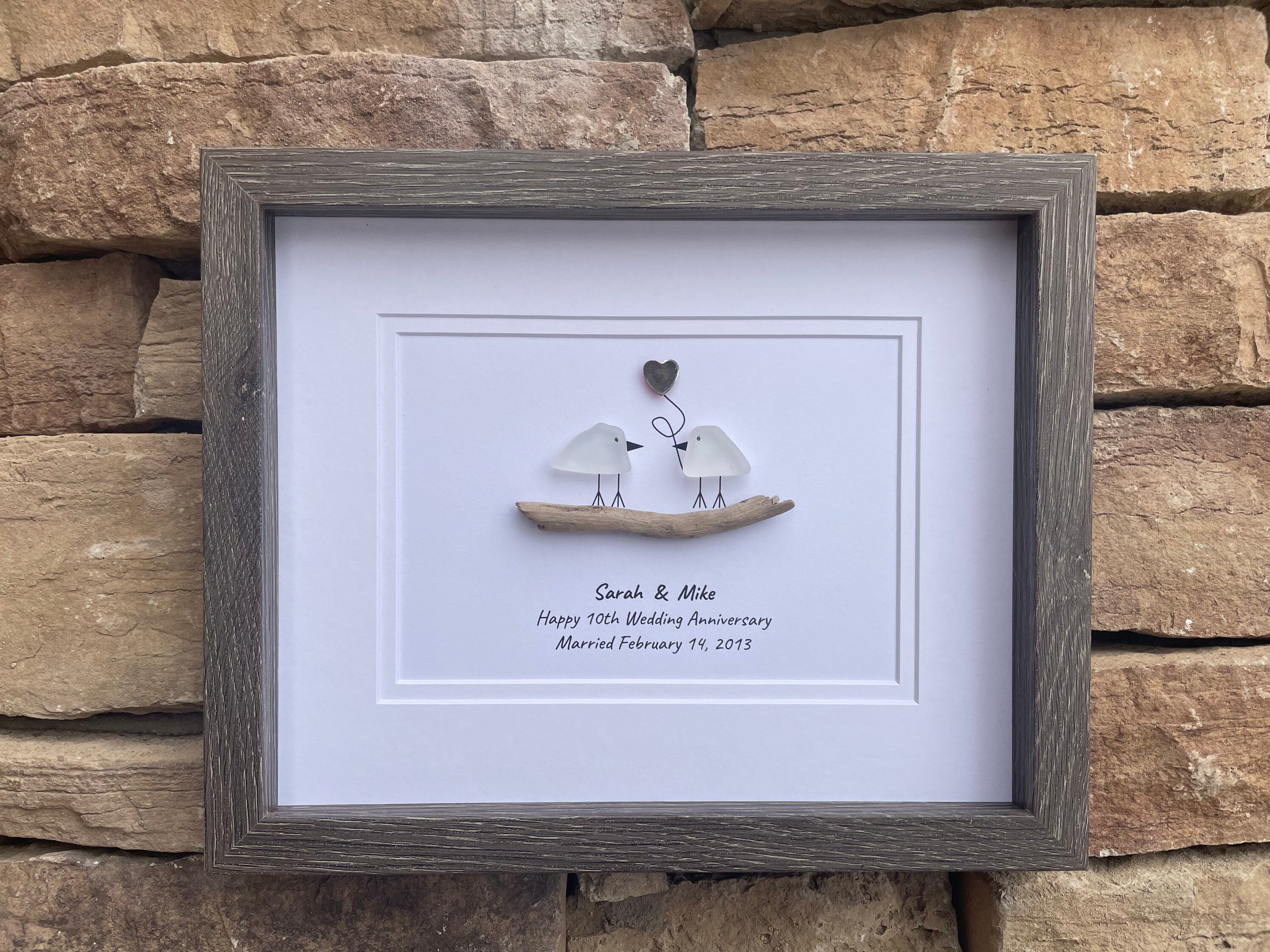 MOQIYXL Glückwunschkarte Zum 10. Hochzeitstag – Permanent Graviert In Edelstahl, Geschenk Für Ehepartner