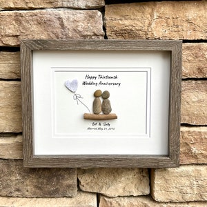 Cadeau personnalisé 13e anniversaire de mariage, art du 13e anniversaire de la dentelle, cadeau d'anniversaire de la dentelle pour femme, mari, amis