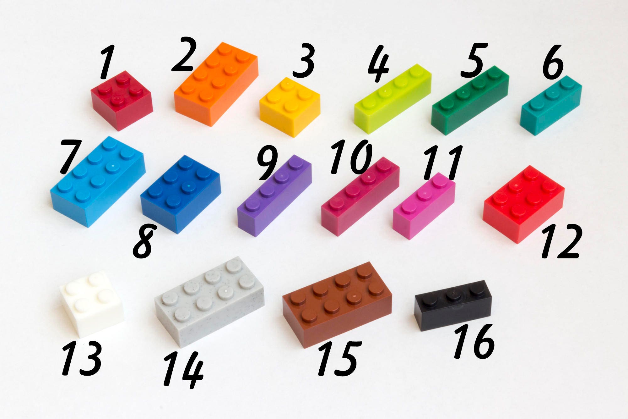 LEGO Bricks Custom colored pack of x25 1x4 long Bricks Etsy