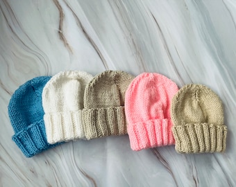 Bonnet bébé, bonnet hiver, bonnet chaud naturel et coloré, bonnet enfant, 3 à 6 mois, petit bonnet enfant,