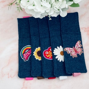 Pencil Case Pencil Pouch Pen Holder with Elastic back to attach to notebook