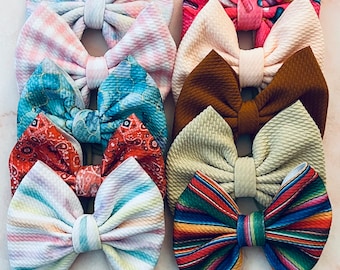 Baby Headband Fabric Nylon Headwrap Big Bow Colorful Baby Accessory