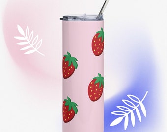 Strawberry Stainless steel tumbler