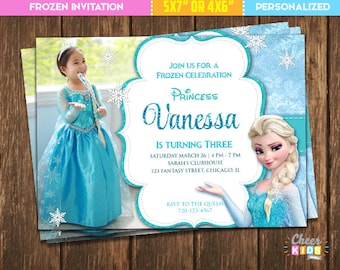 frozen invitation etsy
