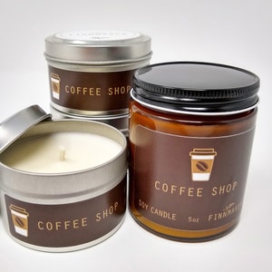COFFEE SHOP Sojawachs Kerze | Kaffeeliebhaber Duft