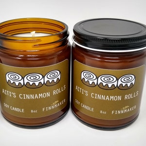 AITI'S CINNAMON ROLLS Soy Wax Candle | Scent Of Mom's Fresh Baked Cinnamon Buns Bakery Cozy Fall And Winter Fragrance