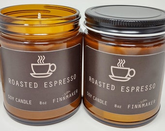 ROASTED ESPRESSO Soy Wax Candle | Coffee Lover Scent