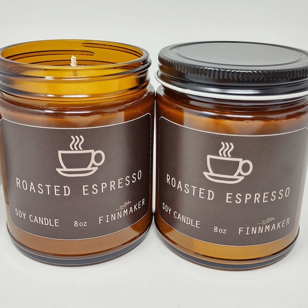 ROASTED ESPRESSO Soy Wax Candle | Coffee Lover Scent