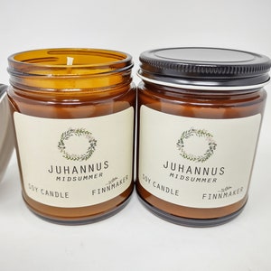 JUHANNUS (Midsummer) Soy Wax Candle | Finnish Heritage Fresh Floral Lilac Earthy Summer Scent