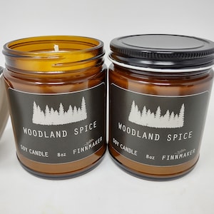 WOODLAND SPICE Soy Wax Candle | Woody Earthy Spicy Scent