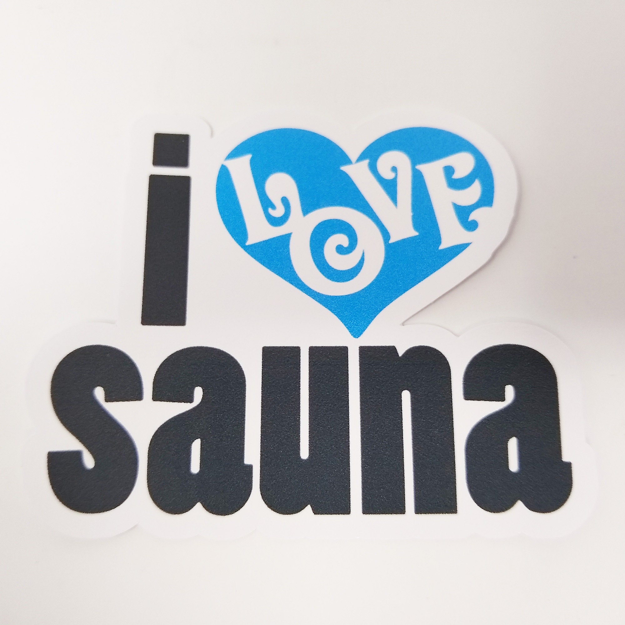 I LOVE SAUNA Sticker Herz Finnische Saunen Aufkleber Tolles Etsy