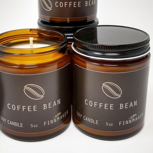 Coffee Bean Soy Wax Candle: Handcrafted Scented Candle