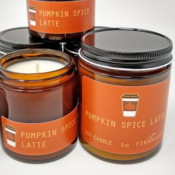 PUMPKIN SPICE LATTE Soy Wax Candle | Psl Season Perfect Gift For Pumpkin Spice Lover