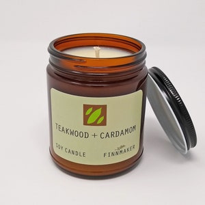 TEAKWOOD + CARDAMOM Soy Wax Candle