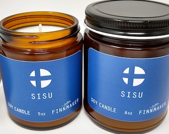 SISU Soy Wax Candle | Finnish Heritage Invigorating Energizing Candle Scent