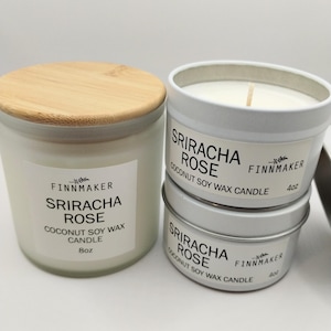 SRIRACHA ROSE Coconut Soy Wax Candle | Spicy & Floral Fragrance