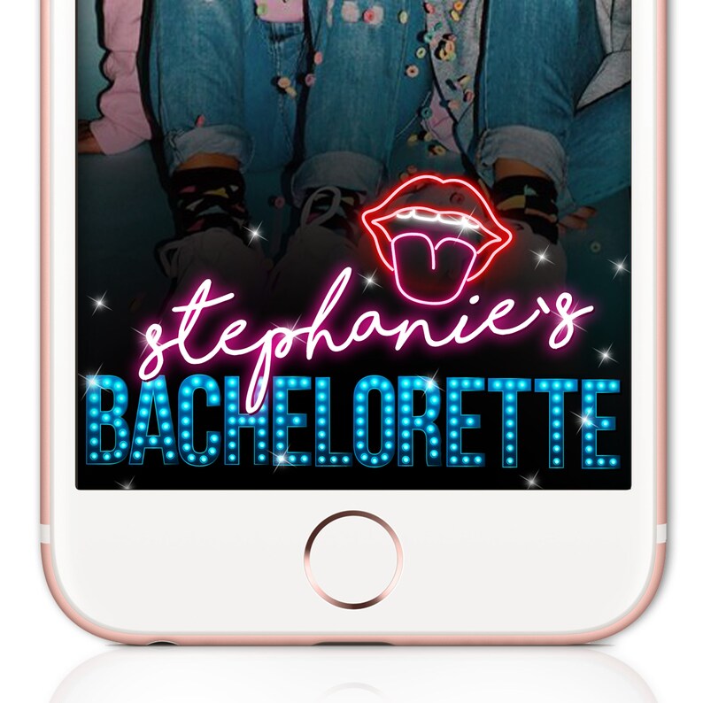 Neon Bachelorette Snapchat Filter Custom Snapchat Geofilter Etsy