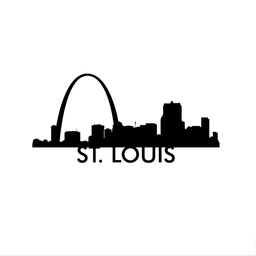 St. Louis City Skyline Die Cut One Color Decal Window Bumper Sticker ...