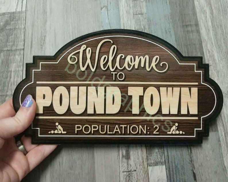 9.5 to Pound Town Sign Home Bedroom Decor Etsy