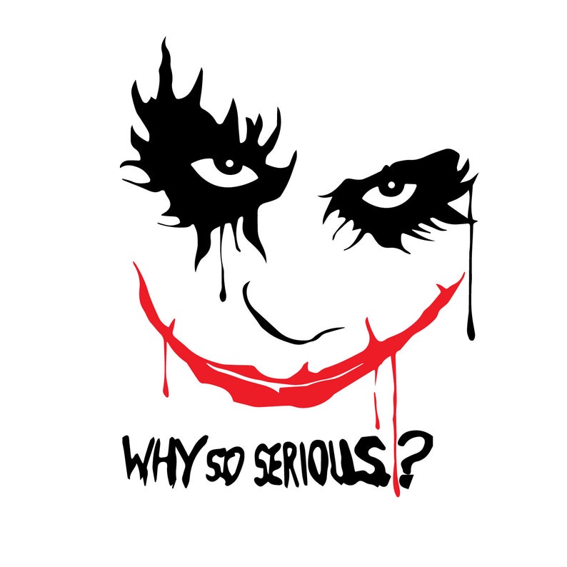 Joker Why So Serious TwoColor Die Cut Decals Window Bumper Etsy