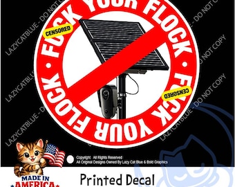 F Your Flock, Deflock America, Anti Flock Decal, Anti Flock, Anti Flock Sticker, 4th Amendment, Anti Government, Anti Surveillance, Anti Spy