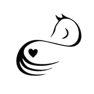 Horse Silhouette Die Cut One Color Decal Window Bumper Sticker Car Decor Wall Equine Lovers Heart