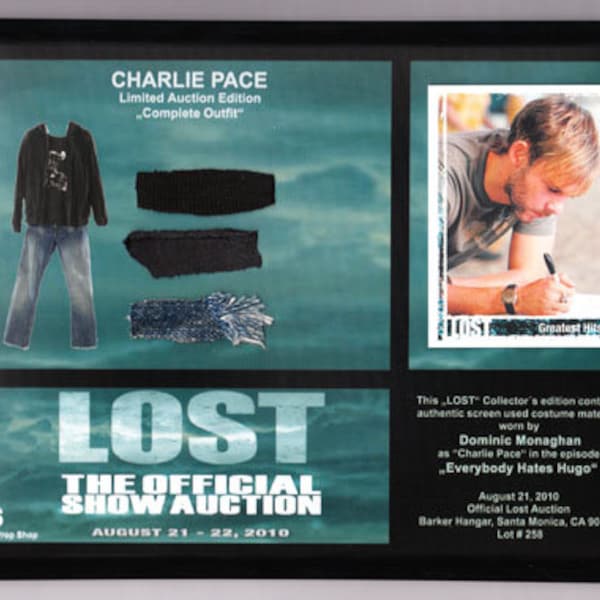 Lost Serie - original costume card - Prop von Dominic Monaghan als Charlie Pace  - auf weltweit 195 Stück limitierte Sammleredition