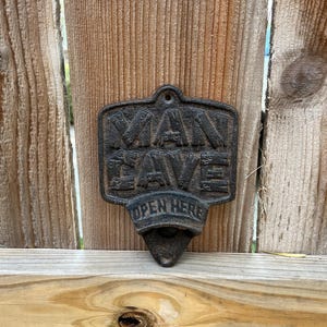 Cast iron bottle opener; metal bottle opener; rustic decor; housewarming gift; christmas gift; bottle opener