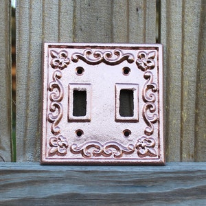 Light switch cover; switch plate; cast iron light switch cover; rustic light switch cover cover; rustic decor; cast iron decor; metal decor