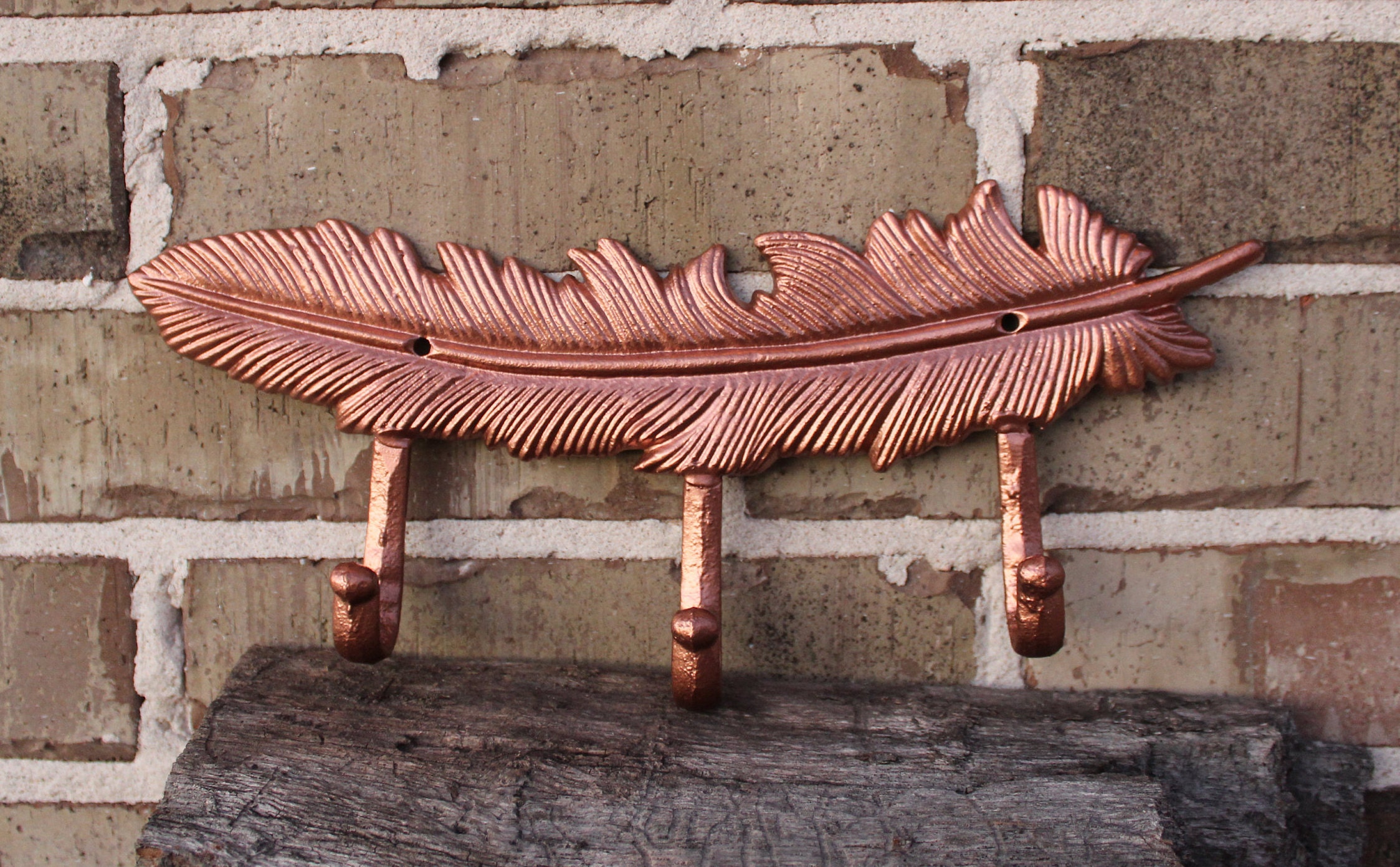 Feather Wall Hook Cast Iron Feather Rustic Feather Feather Etsy Denmark